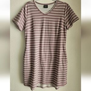 32 Degrees Mauve Striped Midi Dress